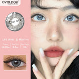 Gaeaspace  -  1 Pair Natural Color Contact Lenses For Eyes Yearly Cosmetic Beauty Pupil Red Gold Blue Lenses Eye Color with Diopter