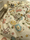 Gaeaspace  -  Lovely cartoon dinosaur lion bedding set kid teen,twin full queen cute cotton home textile bed sheet pillow case quilt cover