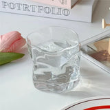 Gaeaspace  -  Twisted Glass Transparent Shot Glass Cup Decor Cocktail Beer Wine Milk Tea Glass Reusable Kitchen Drinking Glasses tumbler