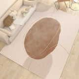 Gaeaspace  -  Cream Style Bedroom Decor Plush Rug Brown Design Carpets for Living Room Fluffy Soft Lounge Rug Large Area Thick Study Floor Mat