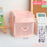 Gaeaspace  -  Desktop Storage Box Drawer Ins Girl Heart Student Dormitory Stationery Cosmetics Sundries Jewelry Hand Account Storage Box