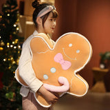 Gaeaspace  -  Cute Gingerbread Man Plush Toys Anime Plushies Pillow Cushion Stuffed Baby Appease Doll Xmas Gifts for Kids