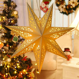 Gaeaspace  -  Hollow Star Hanging Pendants Christmas Decoration for Home Navidad Natal Noel Gifts Christmas Ornaments New Year