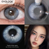 Gaeaspace  -  1 Pair Colorful Natural Contact Lenses For Eyes Cosmetic Blue Lenses Beauty Brown Grey Lenses Eye Lentes with Diopter