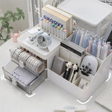 Gaeaspace  -  Desktop Transparent Cosmetics Storage Box Desktop Organizer with Drawers Pen Holder Stationary Storage Rack for Office Desks