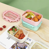 Gaeaspace  -  Wheat Straw Lunch Box Healthy BPA Free Bento Boxes Microwave Dinnerware Food Storage Container Soup Cup Lunch Box for Kids