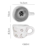 Gaeaspace  -  360ml Creative Cute Handmade 3D Snail Daisy Dog Cat Coffee Mugs Ceramic Funny Cartoon Animal Tea Milk Cups Unique Birthday Gift