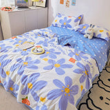 Gaeaspace  -  Princess Style Summer Quilts Washable Floral Cartoon Single Double Queen Blanket Bedspread Air Conditioning Girls Boys Comforter