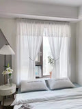 Gaeaspace  -  Europe swallow tail gauze with white curtain princess white window gauze Curtains for living room bedroom curtains kitchen