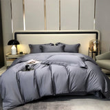 Gaeaspace  -  Pure Egyptian Cotton Bedding Sets Bed Linens Solid Color Sheet Pillowcase Duvet Cover Queen King