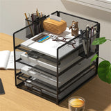 Gaeaspace  -  Desktop Organizer Stackable File Rack Simple Papers Rack File Organizer A4 File Storage Tray INS Style Laminated Magazine