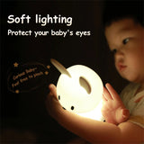 Gaeaspace  -  LED Night Light cute Rabbit Animal Cartoon Silicone Lamp Dimmable USB Rechargeable For Children kids bedroom gift Sleeping light