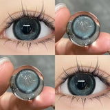 Gaeaspace  -  2pcs Korea Natural Colored Contacts Lenses Prescription Myopia Lenses Beautful Pupils Student Colored Cosmetics New