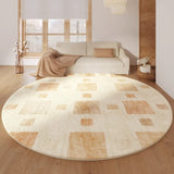 Gaeaspace  -  Cream Style Round Carpet Living Room Log Style Bedroom Bedside Non Slip Carpets Sofa Coffee Table Ight Luxury Anti Fouling Rug