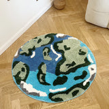 Gaeaspace  -  Moon Mars Galaxy Round Tufted Rug Kids Bedroom Rug Soft Fluffy Cartoon Carpet Area Floor Pad Mat Doormat Aesthetic Home Room