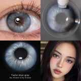 Gaeaspace  -  1 Pair Colorful Natural Contact Lenses For Eyes Cosmetic Blue Lenses Beauty Brown Grey Lenses Eye Lentes with Diopter