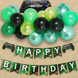 Gaeaspace  -  105Pcs/lot Gaming Party Balloon Garland Kit Green Black Birthday Party Balloons Arch Kids Gamer Video Game Decorations Supplies