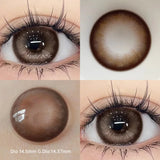 Gaeaspace  -  2PCS Brown Lenses Natural Contact Lenses for Eyes Super Beauty Eye Color Lenses Myopia Lenses With Diopters Prescription