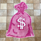 Gaeaspace  -  Wallet Shape Tufted Rug Pink Gril Room Anti-Slip Trippy Bedroom Handmade Flocking Rug Carpet Living Room Entrance Rug Home Decor