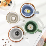 Gaeaspace  -  360ml Creative Cute Handmade 3D Snail Daisy Dog Cat Coffee Mugs Ceramic Funny Cartoon Animal Tea Milk Cups Unique Birthday Gift