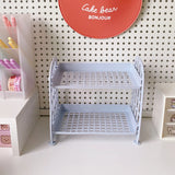 Gaeaspace  -  Ins Cute Room Storage Organizer Storage Rack Kawaii 2 Layer Desktop Cosmetic Jewelry Storage Rack Bathroom Rack Storage Shelf