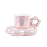 Gaeaspace  -  Ceramic coffee cups and exquisite mugs and saucers set girls' high-value cherry blossom cups are luxurious and luxurious.