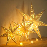 Gaeaspace  -  Hollow Star Hanging Pendants Christmas Decoration for Home Navidad Natal Noel Gifts Christmas Ornaments New Year