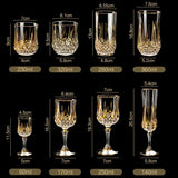 Gaeaspace  -  French imported luxury CDA whisky glass gold crystal red wine cup high-end wine cup gift box set