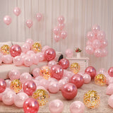 Gaeaspace  -  30pcs/40pcs Pink Double Pearl Balloons, Latex Balloons Party, Birthday, Wedding Decoration, Graduation, Anniversary, Baby Shower