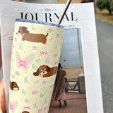 Gaeaspace  -  Cute Puppy Sainless Steel Thermos Bottle Tumbler For Water Coffee Tea Kawaii Korean Thermal Flask Vaccum Cup With Straw 550ml