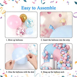 Gaeaspace  -  124Pcs Macarons Pink Blue Balloon Garland Arch Set Baby Boy or Baby Girl Birthday Gender Reveal Wedding Party Decorations Globos