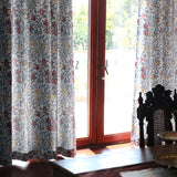 Gaeaspace  -  New American Retro Printed Linen Blackout Curtains for Living Room Bedroom High-end Finished Custom Home Deco Partition Curtains