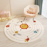 Gaeaspace  -  Cute Round Living Room Decoration Plush Carpet Cartoon Bedroom Bedside Soft Crawling Floor Mat Large Area Cloakroom Washable Rug