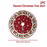 Gaeaspace  -  90/120cm Christmas Tree Skirts Plush Mat Christmas Decor for Home Tree Surround Base Mat Xmas Ornament New Year Gift