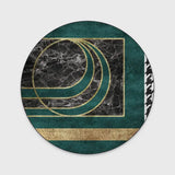 Gaeaspace  -  Light Luxury Rugs for Bedroom Dark Green Round Carpets Living Room Decoration Carpet Cloakroom Lounge Rug Home Decor Chair Mat