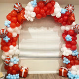 Gaeaspace  -  Christmas Balloon Garland Arch Matte  Blloon Red Blue White Balloons Arch Set Merry Christmas Decoration Gifts New Year Balloon