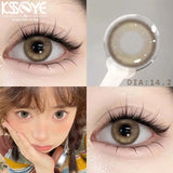 Gaeaspace  -  Contact Lenses Color 2Pcs New Product Myopia Degree 0 to -8.00 Natural Fashion Contact Lenses Black Brown Soft Lens