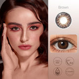 Gaeaspace -  3 Tone Colored Contacts for Eyes Color Contact Lenses Brown Contact Lens Beauty Pupilentes Cosmetic Eye Contacts Lens