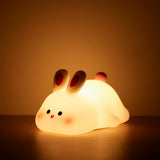 Gaeaspace  -  LED Night Light cute Rabbit Animal Cartoon Silicone Lamp Dimmable USB Rechargeable For Children kids bedroom gift Sleeping light