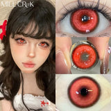 Gaeaspace  -  2pcs/pair Red Cosplay Contact Lenses for Eye Halloween contact lenses Beautiful Pupils Cosmetics High Quality Lenses