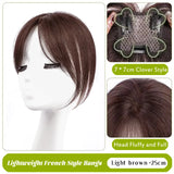 Gaeaspace  -  Synthetic Topper Hairpiece False Bang Clip-In Bangs Extension Natural Fake Fringe Invisible Clourse Hairpiece for Women