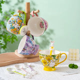 Gaeaspace  -  1pc 450ml Rabbit Pattern Cup High Temperature Resistant Ceramic With Spoon Home Item Afternoon Tea Coffee Cup Mother's Day gift