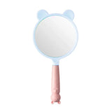 Gaeaspace  -  1pc Simple Cat Ears Handheld HD Makeup Mirror Portable Foldable Dual-Use Desktop Mirror Affordable Student Handle Makeup Mirror