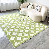 Gaeaspace  -  Classical Flower Pattern Living Room Carpets Green Girl Children's Bedroom Bedside Soft Carpet Cute Minimalist Cloakroom Rug 양탄자