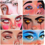 Gaeaspace  -  Cosplay Colored Contact Lenses For Eyes 2pcs Colored Contact Lens For Halloween Yearly Beautiful Makeup Contact Lenses