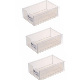 Gaeaspace  -  3pcs Desktop Stackable Storage Box Book Organizer Box Minimalist Living Room Snacks Stackable Storage Basket Cosmetic Storage