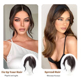 Gaeaspace  -  Synthetic Topper Hairpiece False Bang Clip-In Bangs Extension Natural Fake Fringe Invisible Clourse Hairpiece for Women