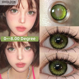 Gaeaspace  -  1 Pair/2pcs 10 Colors Contact Lenses for Eyes Fashion Pupils Myopia Eye Color Lenses Blue Green Brown Prescription Lens