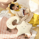 Gaeaspace  -  Smiling Sky Pillow Stuffed Sun Moon Star with Legs Kawaii Plush Decor Pillow Sofa Chair Office Cot Lumbar Support Plushie Gift