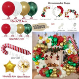 Gaeaspace  -  Christmas Balloon Garland Arch Kit Red Green Lolipop Cone Star Foil Balloons New Year Christmas Party Decoration Supplies Gifts